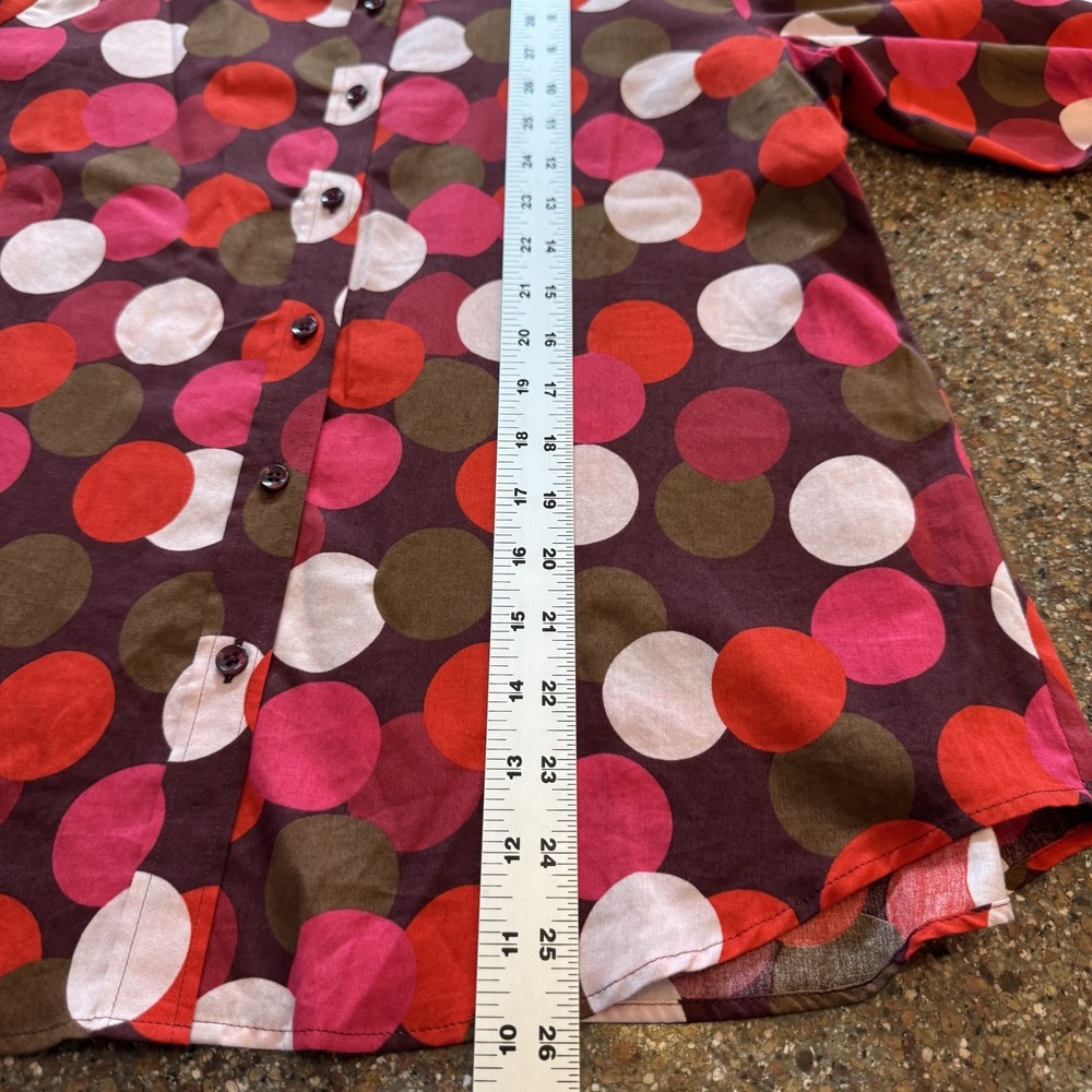 Eterna Womens Button Up Shirt‎ S (EU 36) Multicolor Polka Dot Retro Mod Vibrant - Picture 6 of 6